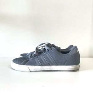 Adidas gray and white sneakers